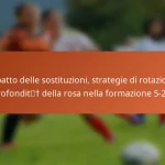 Impatto delle sostituzioni, strategie di rotazione, profondità della rosa nella formazione 5-2-3